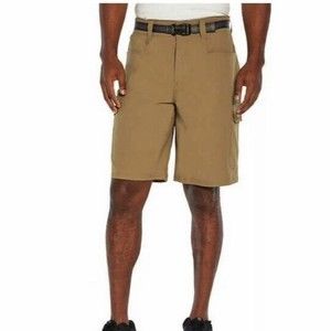 Orvis Men’s Tech Cargo Shorts Adjustable Belt Stretch Brown Ermine Size 40 NWT